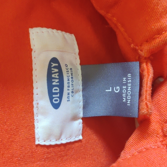 Orange Old Navy Cropped Denim Jacket (Kids) in Large - Picture 3 of 3